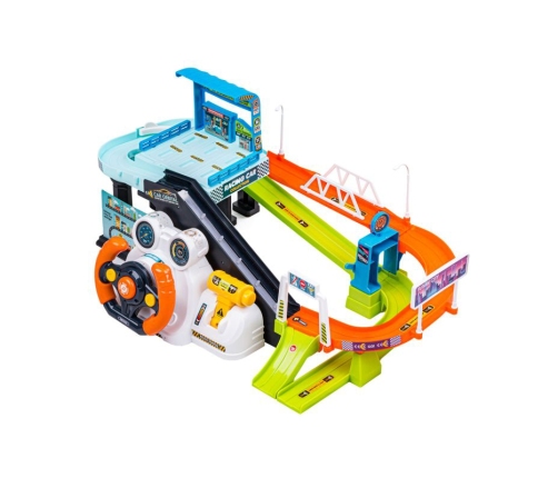 WOOPIE Parking Garaż z Interaktywną Kierownicą + 4 Auta