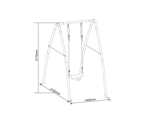Huśtawka Pojedyńcza Metalowa Axi