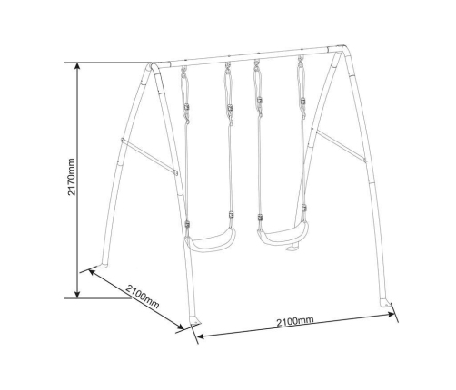 Axi Huśtawka Podwójna Metalowa