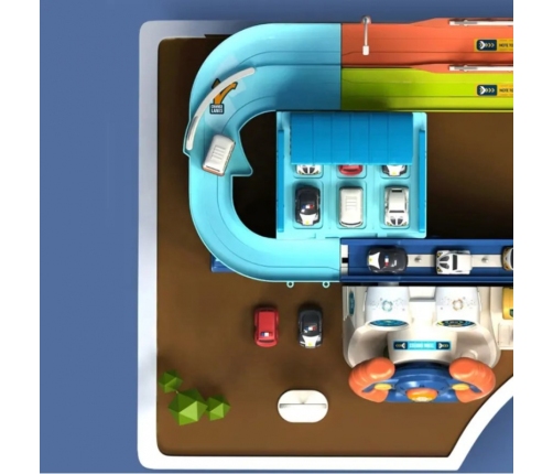 WOOPIE Parking Garaż z Interaktywną Kierownicą + 4 Auta