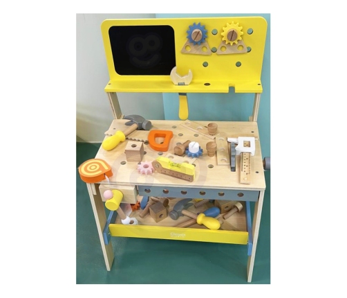 CLASSIC WORLD Drewniany Warsztat Narzędziowy z Tablicą Kredową 27 el.