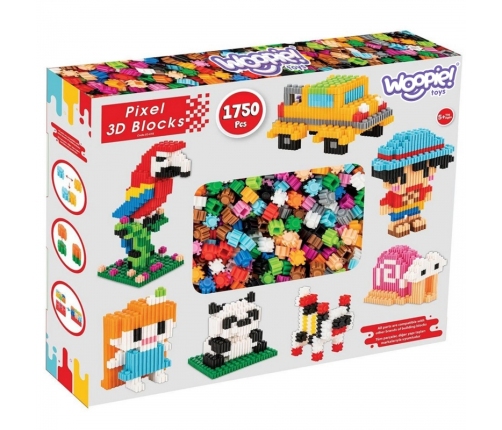 WOOPIE Klocki Konstrukcyjne 3D PIXEL 1750 el.