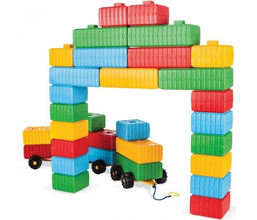 WOOPIE Klocki Konstrukcyjne XXL Zestaw z Samochodzikiem 43 el.