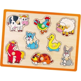 VIGA Drewniane Puzzle Zwierzęta z Farmy Układanka VIGA Drewniane Puzzle Zwierzęta z Farmy Układanka