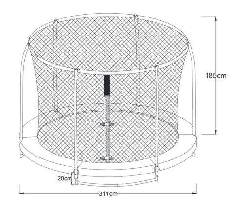 Axi Trampolina Bostonn 305 cm + Siatka