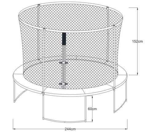 Axi Trampolina Bostonn 244 cm + Siatka