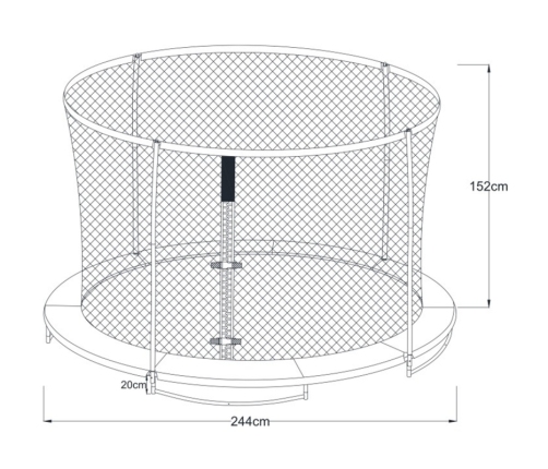 Axi Trampolina Bostonn 244 cm + Siatka