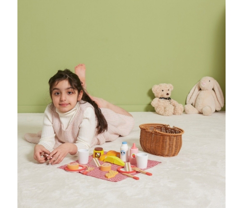 VIGA Drewniany Zestaw Piknikowy 30 el.