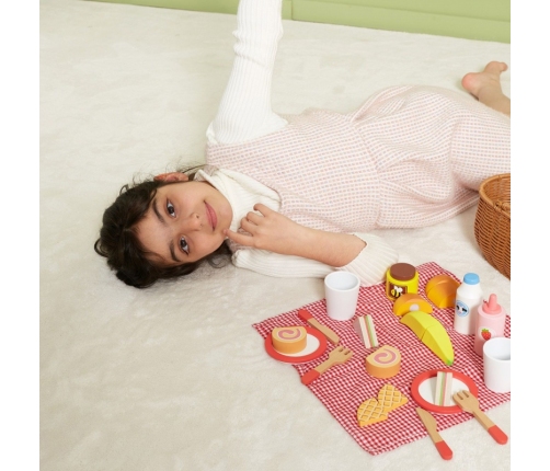 VIGA Drewniany Zestaw Piknikowy 30 el.