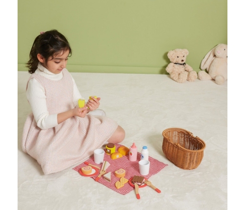 VIGA Drewniany Zestaw Piknikowy 30 el.