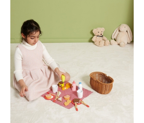 VIGA Drewniany Zestaw Piknikowy 30 el.