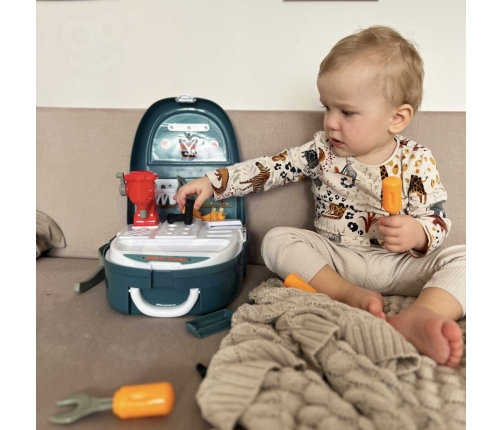 WOOPIE Zestaw Małego Majsterkowicza Warsztat w Plecaku 18 el.