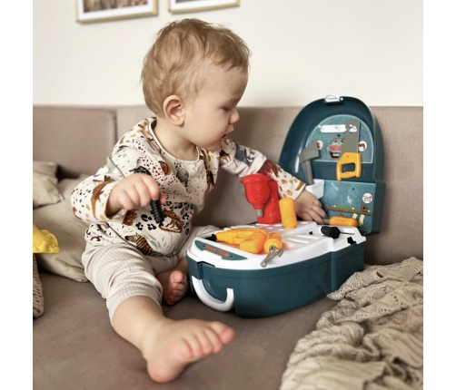 WOOPIE Zestaw Małego Majsterkowicza Warsztat w Plecaku 18 el.