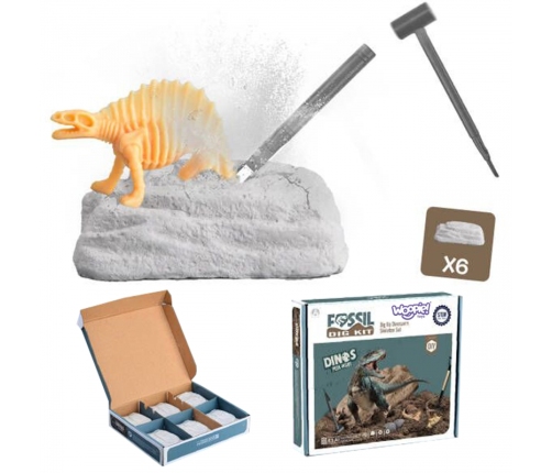 WOOPIE Wykopalisko 6w1 Dinozaur Szkielet Mały Archeolog 6 szt.