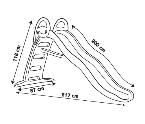 SMOBY Zjeżdżalnia Fala Funny II Ślizg Wodny 200 cm