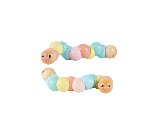 CLASSIC WORLD Drewniana Gąsienica Kolorowa do Zginania i Skręcania