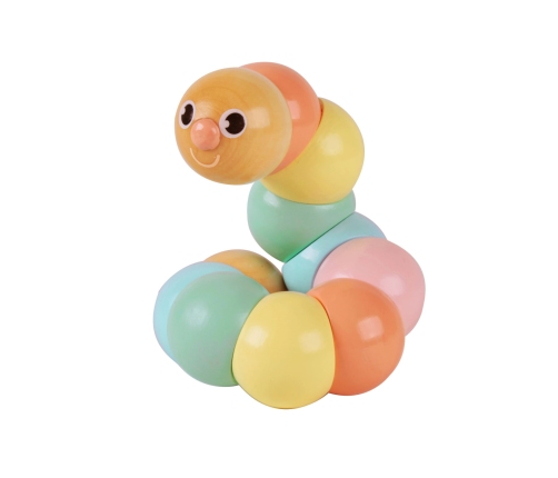 CLASSIC WORLD Drewniana Gąsienica Kolorowa do Zginania i Skręcania