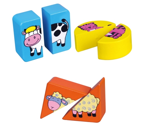 VIGA Puzzle Edukacyjne Drewniane Zwierzęta