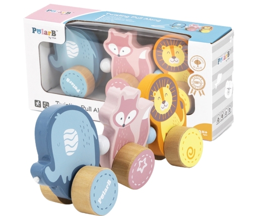 Drewniana zabawka zwierzątka do ciągnięcia Viga Toys Montessori