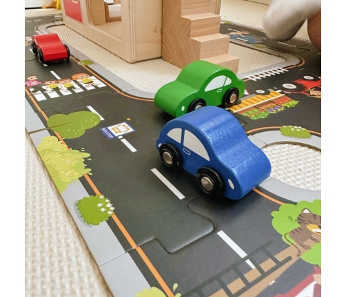 TOOKY TOY Droga Puzzle dla Dzieci Autostrada Makieta 21 el. Certyfikat FSC