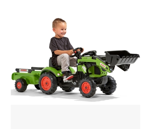 Falk Traktor Claas z Przyczepą i Łyżką na pedały