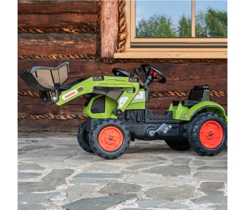 Falk Traktor Claas z Przyczepą i Łyżką na pedały