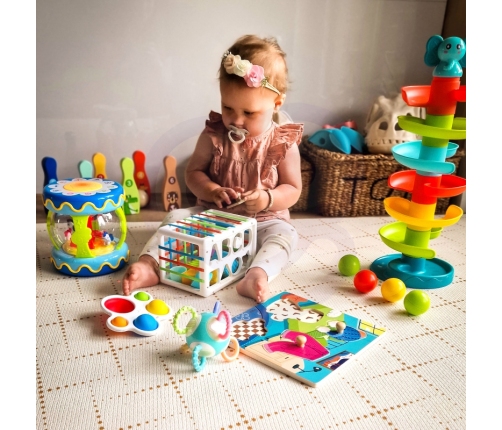 WOOPIE BABY Kulodrom Tor Kulkowy Zestaw Spirala + 3 Kulki