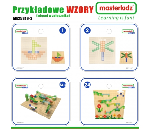 MASTERKIDZ Drewniany Stół Edukacyjny + AKCESORIA STEM WALL + 359 el.