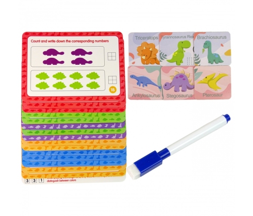 WOOPIE Zestaw Edukacyjny Nauka Liczenia Sortowanie Dinozaury 95 el.
