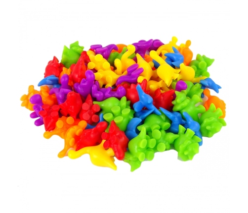 WOOPIE Zestaw Edukacyjny Nauka Liczenia Sortowanie Dinozaury 95 el.