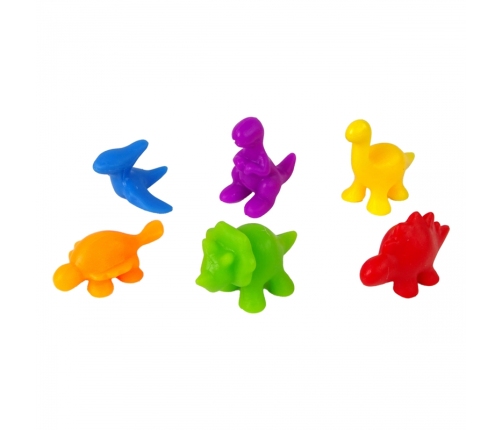 WOOPIE Zestaw Edukacyjny Nauka Liczenia Sortowanie Dinozaury 95 el.