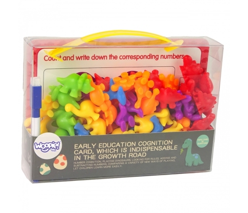 WOOPIE Zestaw Edukacyjny Nauka Liczenia Sortowanie Dinozaury 95 el.