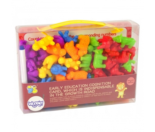 WOOPIE Zestaw Edukacyjny Nauka Liczenia Sortowanie Kolorów Zwierzęta 83 el.