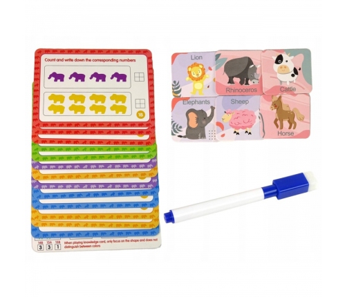 WOOPIE Zestaw Edukacyjny Nauka Liczenia Sortowanie Kolorów Zwierzęta 83 el.