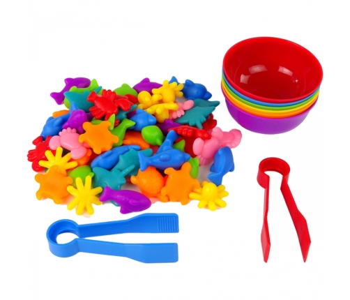 WOOPIE Gra Edukacyjna Sorter Kolorów Morska Kraina 64 el.