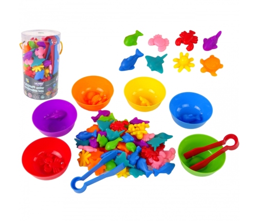 WOOPIE Gra Edukacyjna Sorter Kolorów Morska Kraina 64 el.