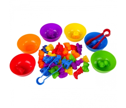 WOOPIE Gra Edukacyjna Sorter Kolorów Zwierzęta  44 el.