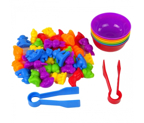 WOOPIE Gra Edukacyjna Sorter Kolorów Zwierzęta  44 el.