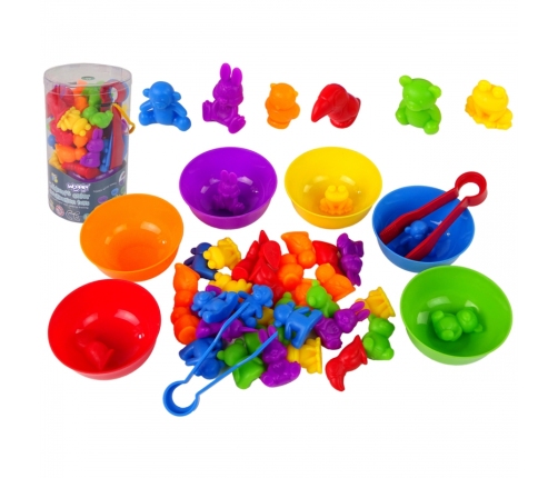 WOOPIE Gra Edukacyjna Sorter Kolorów Zwierzęta  44 el.