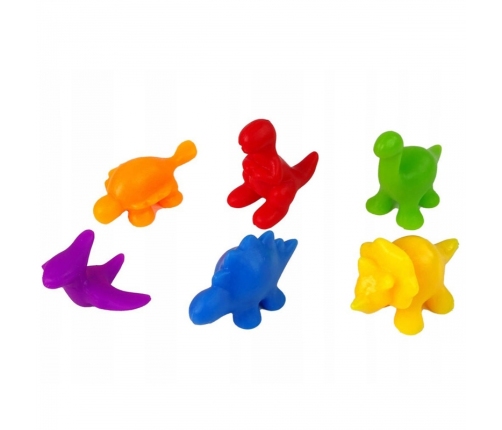 WOOPIE Gra Edukacyjna Sorter Kolorów Dinozaury 56 el.