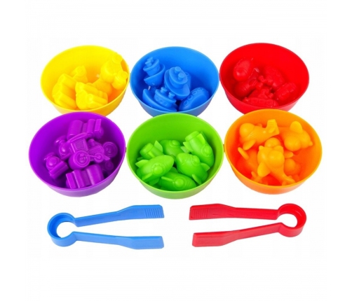 WOOPIE Gra Edukacyjna Sorter Kolorów Pojazdy 44 el.