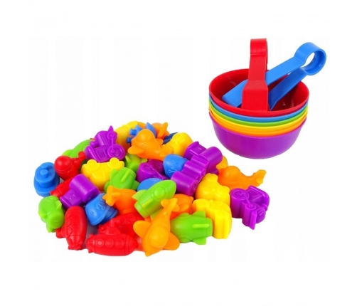 WOOPIE Gra Edukacyjna Sorter Kolorów Pojazdy 44 el.