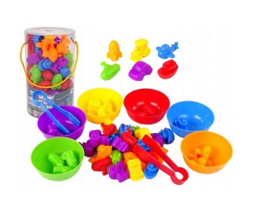 WOOPIE Gra Edukacyjna Sorter Kolorów Pojazdy 44 el.