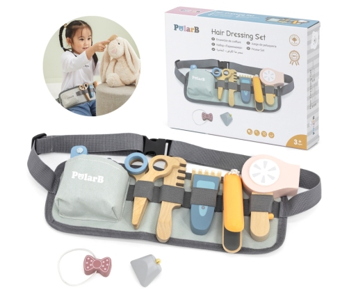 VIGA PolarB Drewniany Zestaw Fryzjerski Pas z Narzędziami