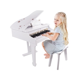CLASSIC WORLD Duże Pianino Fortepian dla Dzieci z Krzesełkiem i Książeczką do Nauki CLASSIC WORLD Duże Pianino Fortepian dla Dzieci z Krzesełkiem i Książeczką do Nauki
