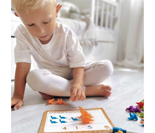 WOOPIE Zestaw Edukacyjny Nauka Liczenia Sortowanie Dinozaury 95 el.