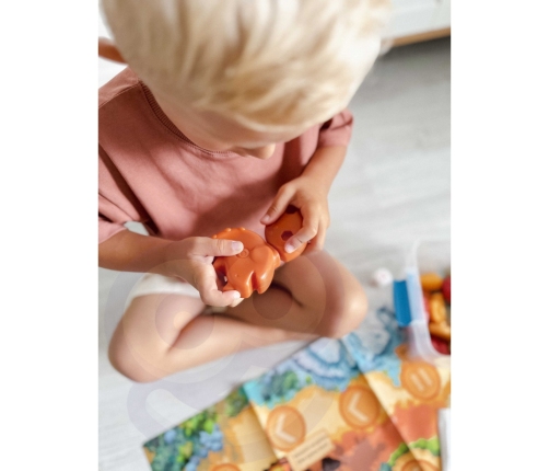 WOOPIE Zestaw Konstrukcyjny 2w1 Gra Planszowa Dinozaury + Kostka 46 el.