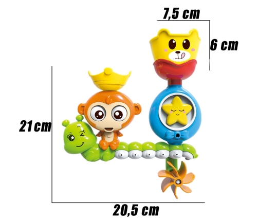 WOOPIE BABY Zabawka Wodna do Kąpieli Małpka + Kubeczek