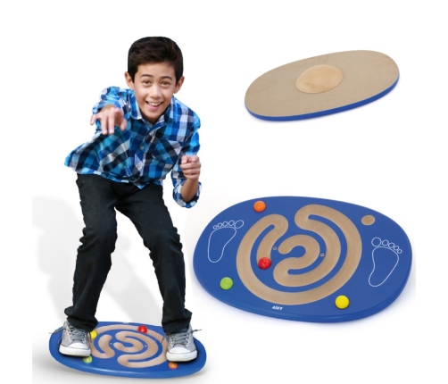 VIGA Sensoryczna Drewniana Deska do balansowania z labiryntem