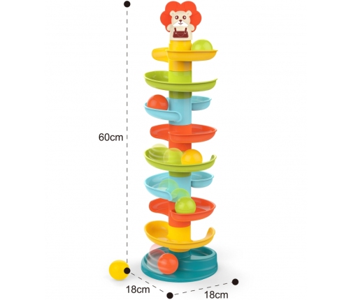 WOOPIE BABY Kulodrom Tor Kulkowy Zestaw Spirala + 6 Kulek